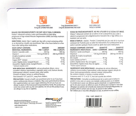 Vitalux Advanced Ocular Multivitamin - 180 + 20 Coated Caplets {Imported from Canada}