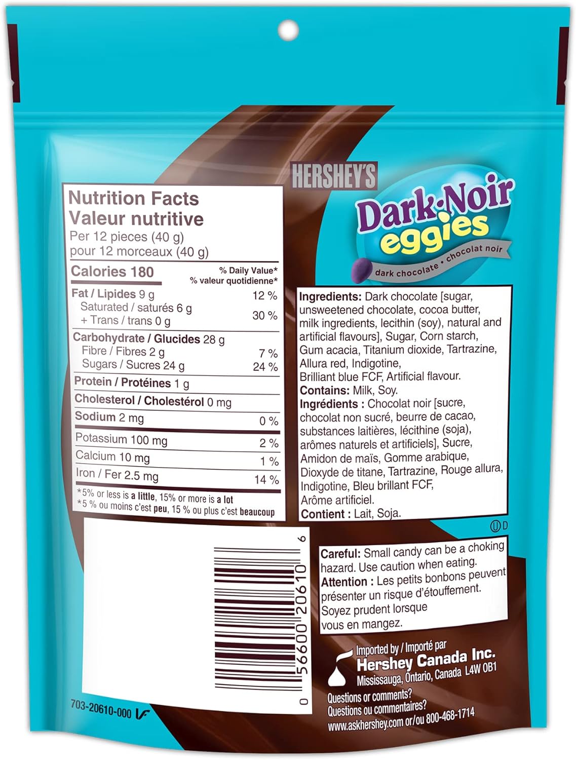 Hershey's Dark Chocolate Eggies, 200g/7 oz. Bag