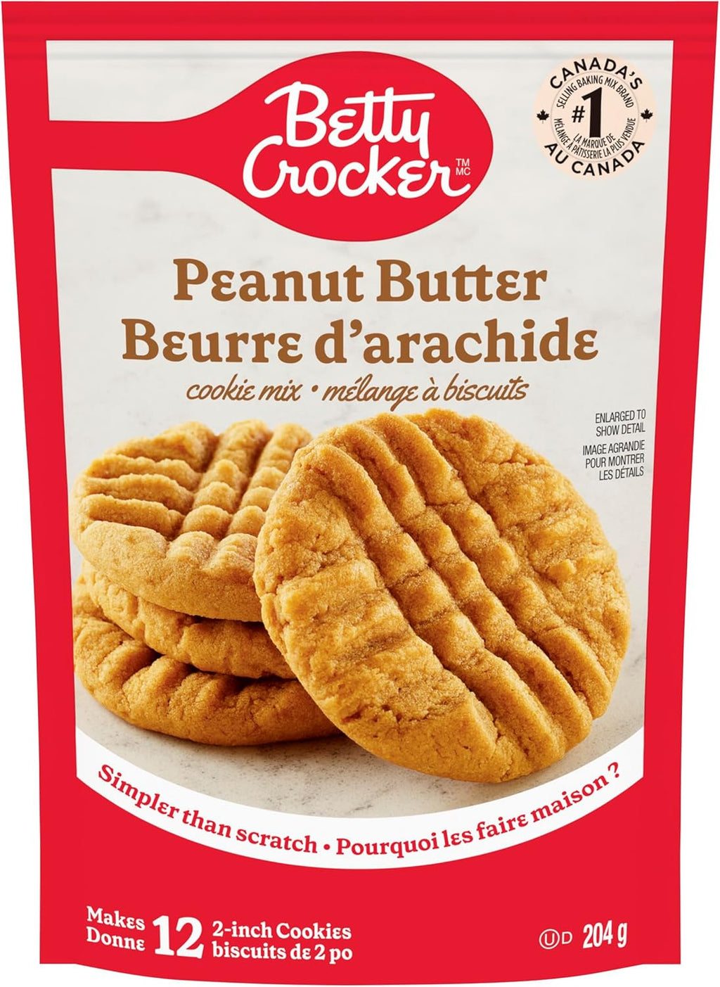 Betty Crocker Peanut Butter Cookie Mix - 204g (7.2 oz) - Front