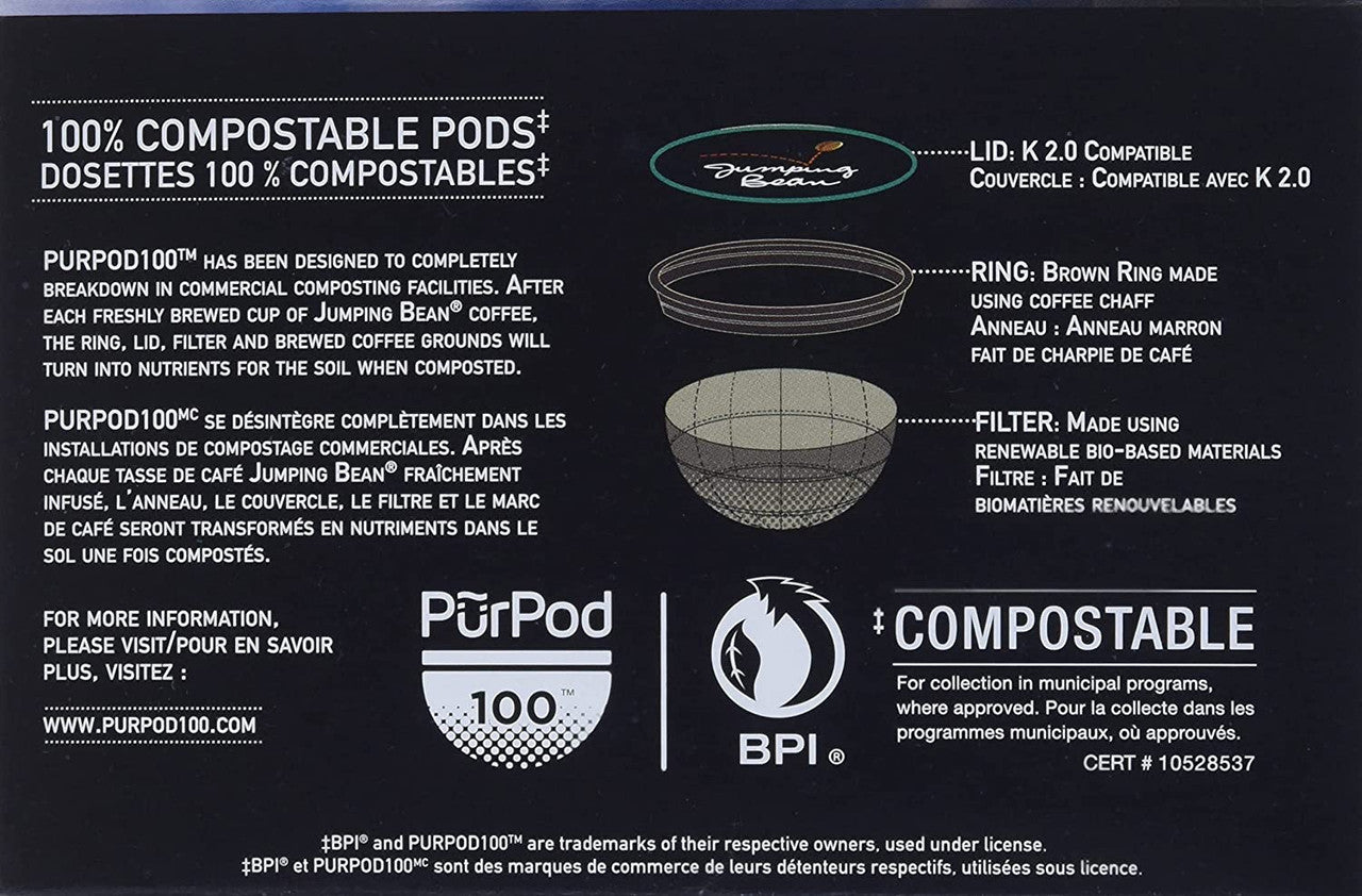Jumping Bean Lighthouse Roast Coffee Keurig 120g/4 2 oz 12ct Box Jumping Bean Lighthouse Roast Coffee Keurig 120g/4 2 oz 12ct Box