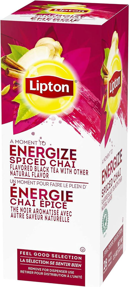 Lipton Energize Spiced Chai Black Tea front