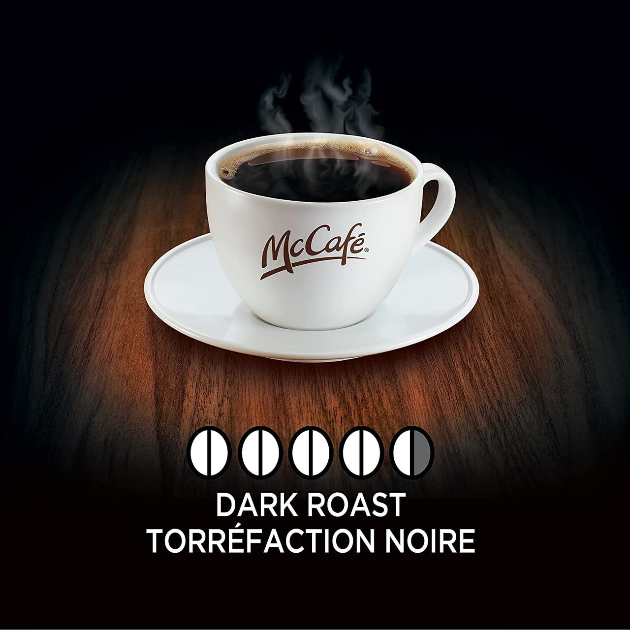 McCafe Organic High Grown, Dark Roast Whole Bean Coffee, 300g/10.5 oz Bag {Imported from Canada}