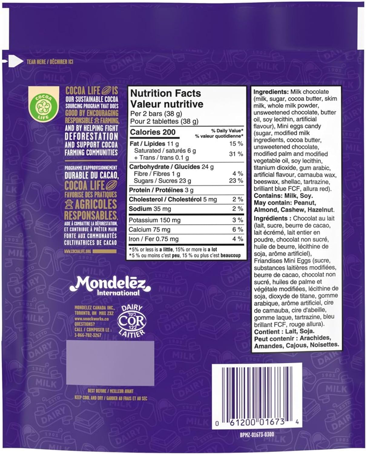 Cadbury Dairy Milk Mini Eggs Chocolate, 8 Mini Bars, 152g/5.3 oz