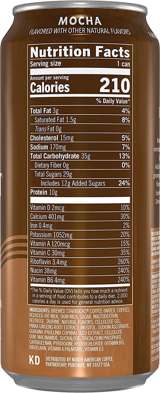 Starbucks Doubleshot Mocha Coffee Drink, 444mL/15.5 fl. oz. Bottle {Imported from Canada}