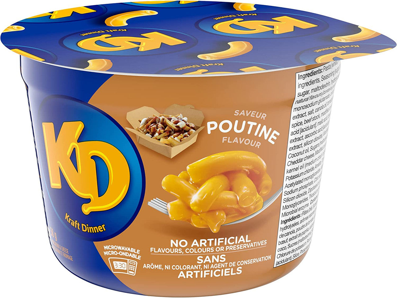 KD Kraft Dinner Poutine Flavor Snack Cups, 58g/2 oz. Cup (Imported from Canada)