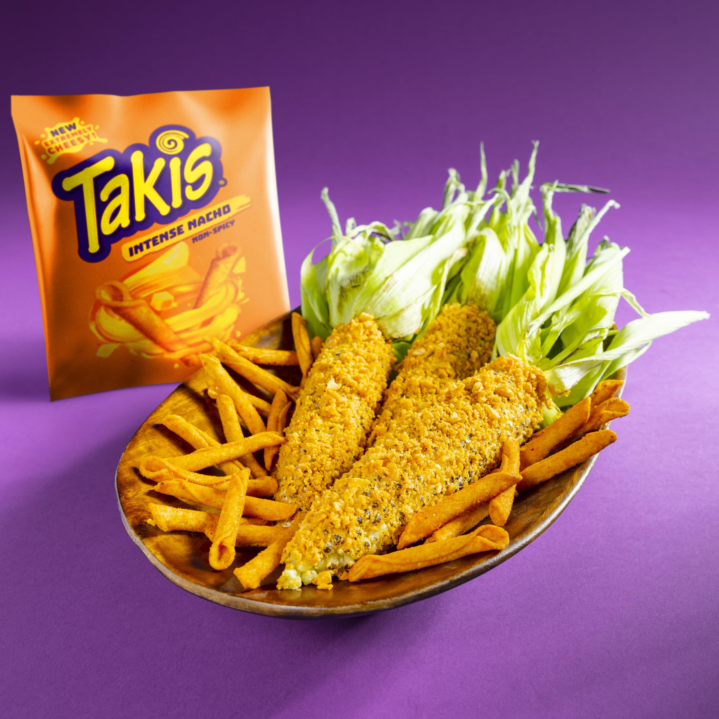Takis Intense Nacho Non-Spicy Rolled Tortilla Chips, 260g/9.1 oz