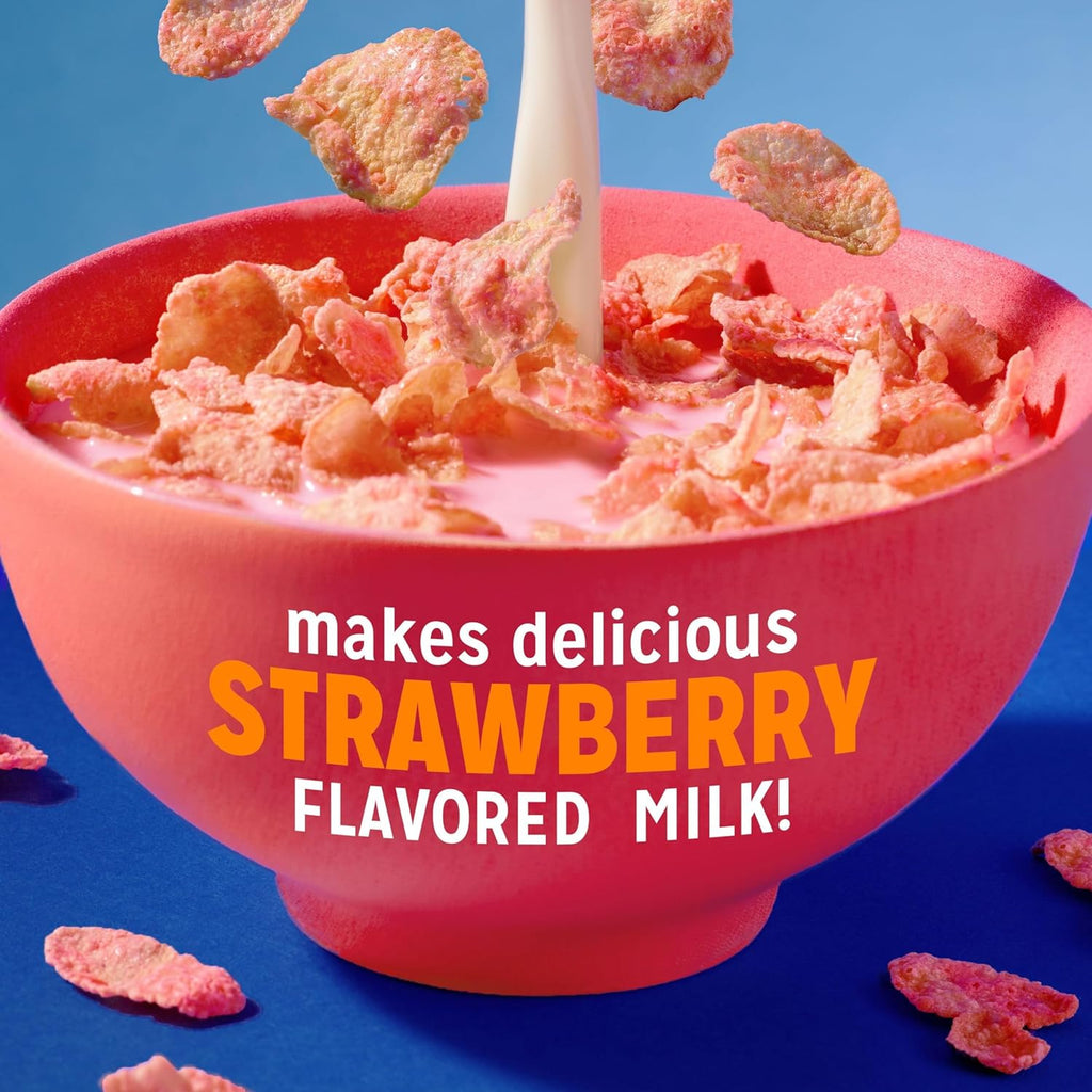 Kellogg's Strawberry Milkshake Flavored Frosted Flakes Cereal, 435g/15 oz. Box {Imported from Canada}