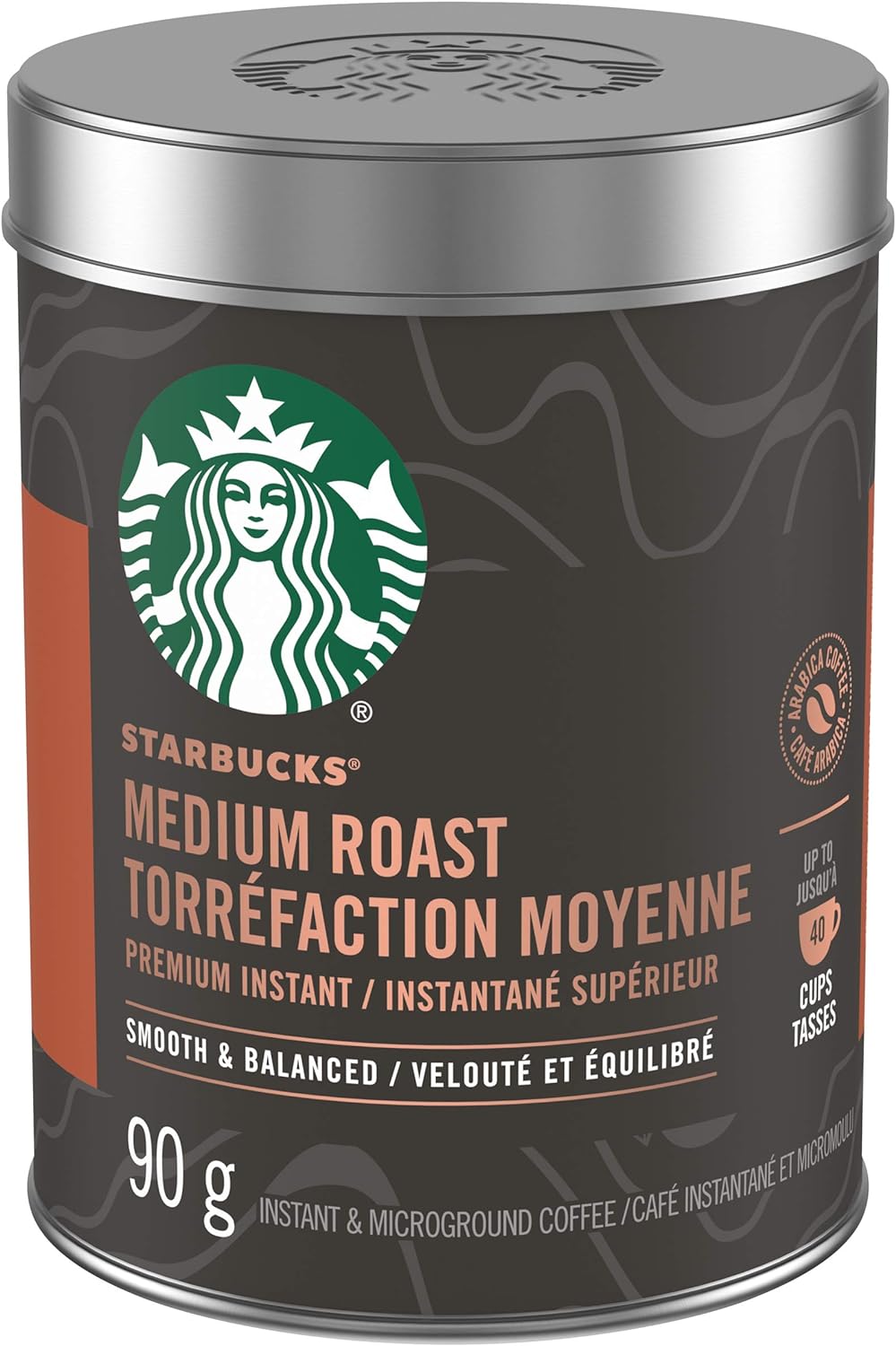 Starbucks Medium Roast Premium Instant Coffee, 90g/3 oz. Container {Imported from Canada}