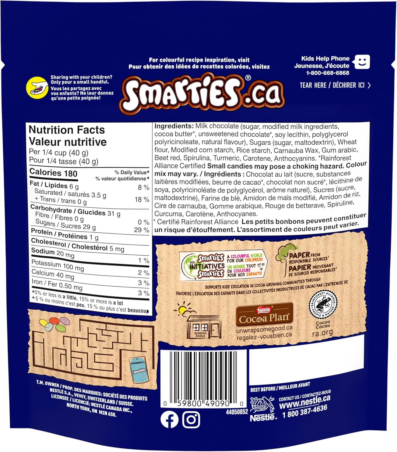 Nestle Smarties  Pop'N Pour Sharing Bag, 400g/14.1 oz