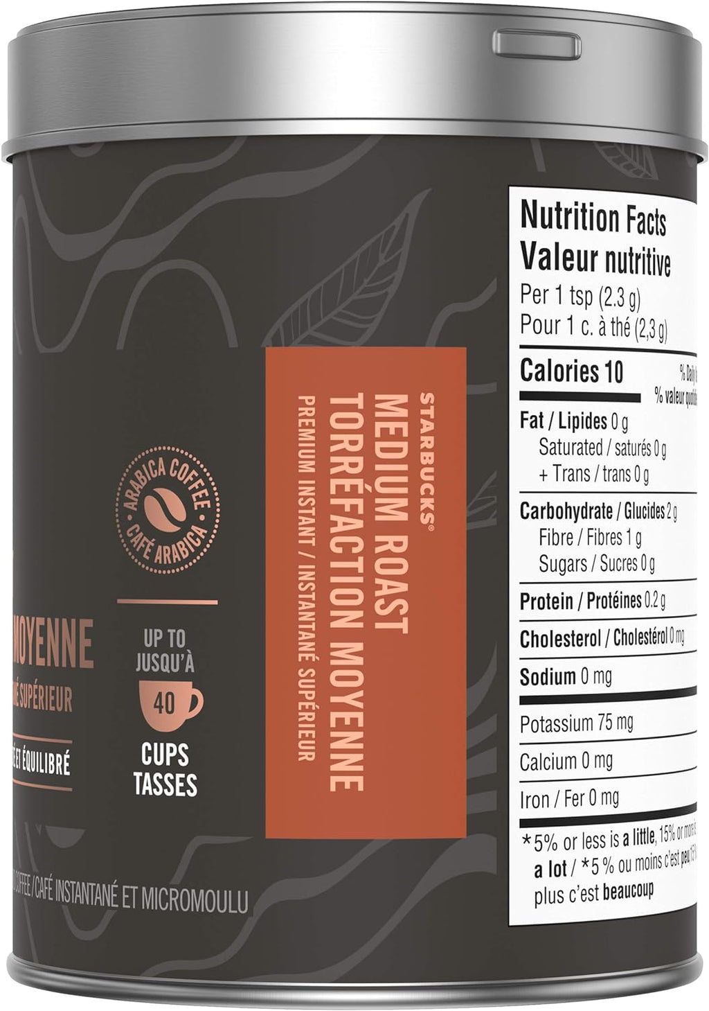 Starbucks Medium Roast Premium Instant Coffee, 90g/3 oz. Container {Imported from Canada}