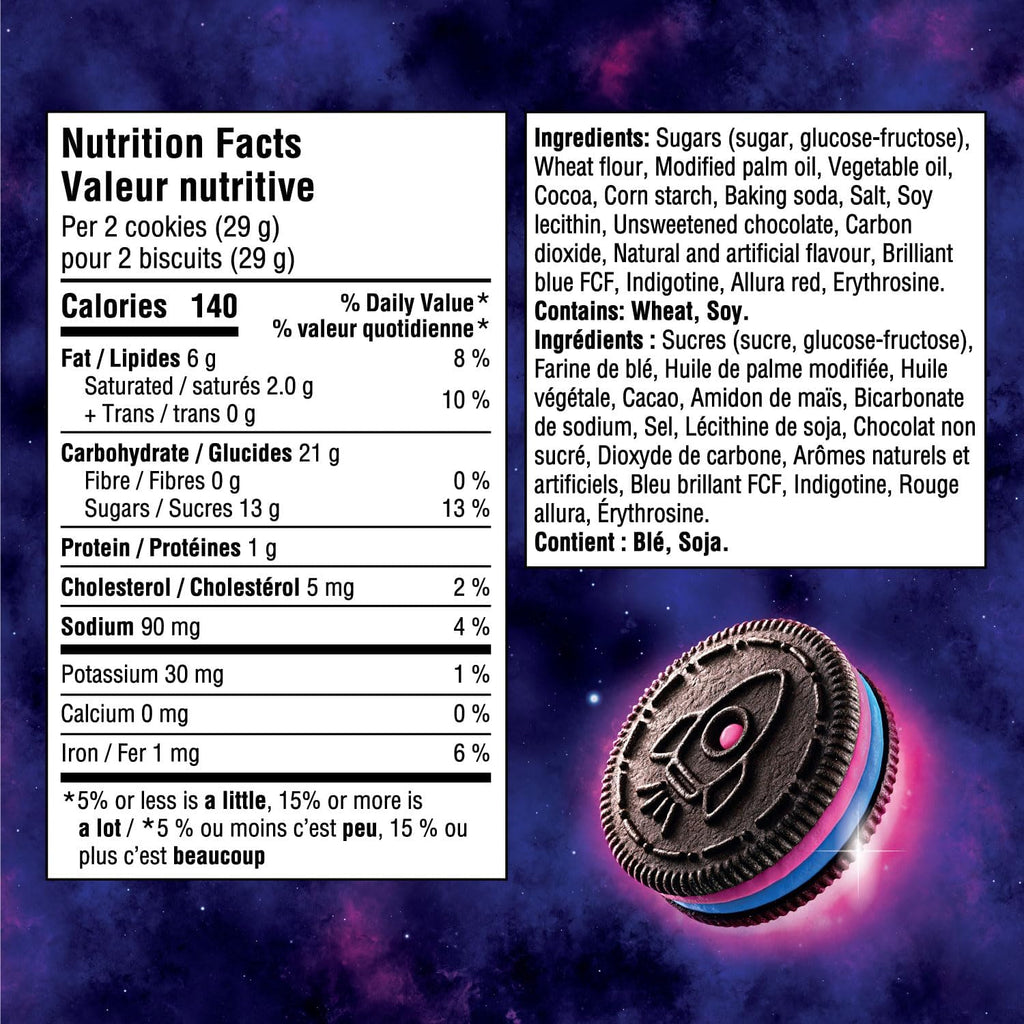 Oreo Space Dunk Cookies, Cosmic Creme with Popping Candy, 303g/10 oz. Box {Imported from Canada}