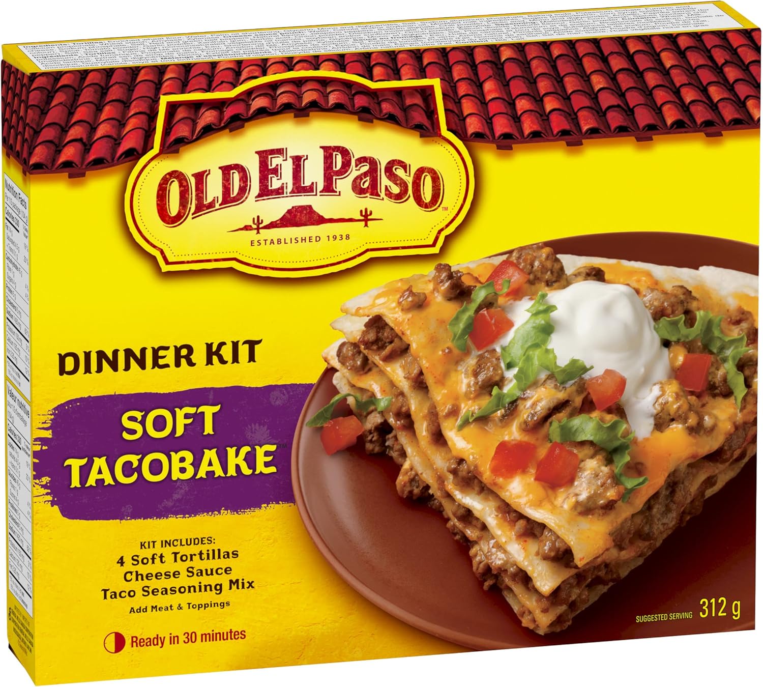 Old El Paso Soft Taco Bake Dinner Kit – 312g / 11oz - Front