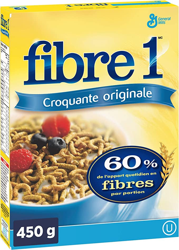 General Mills, Fibre 1 Crunchy Original Cereal, 450g/15.9oz., {Imported from Canada}