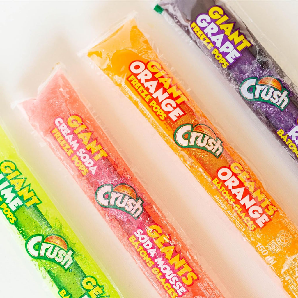 Crush Soda Giant Freeze Pops, 27 x 150ml/5.25 fl. oz. Bars