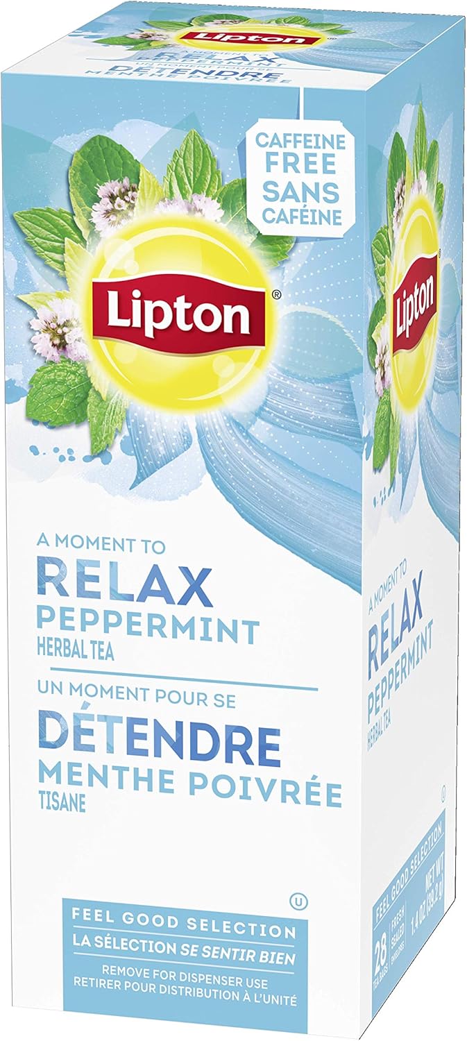 Lipton Relax Peppermint Herbal Tea front