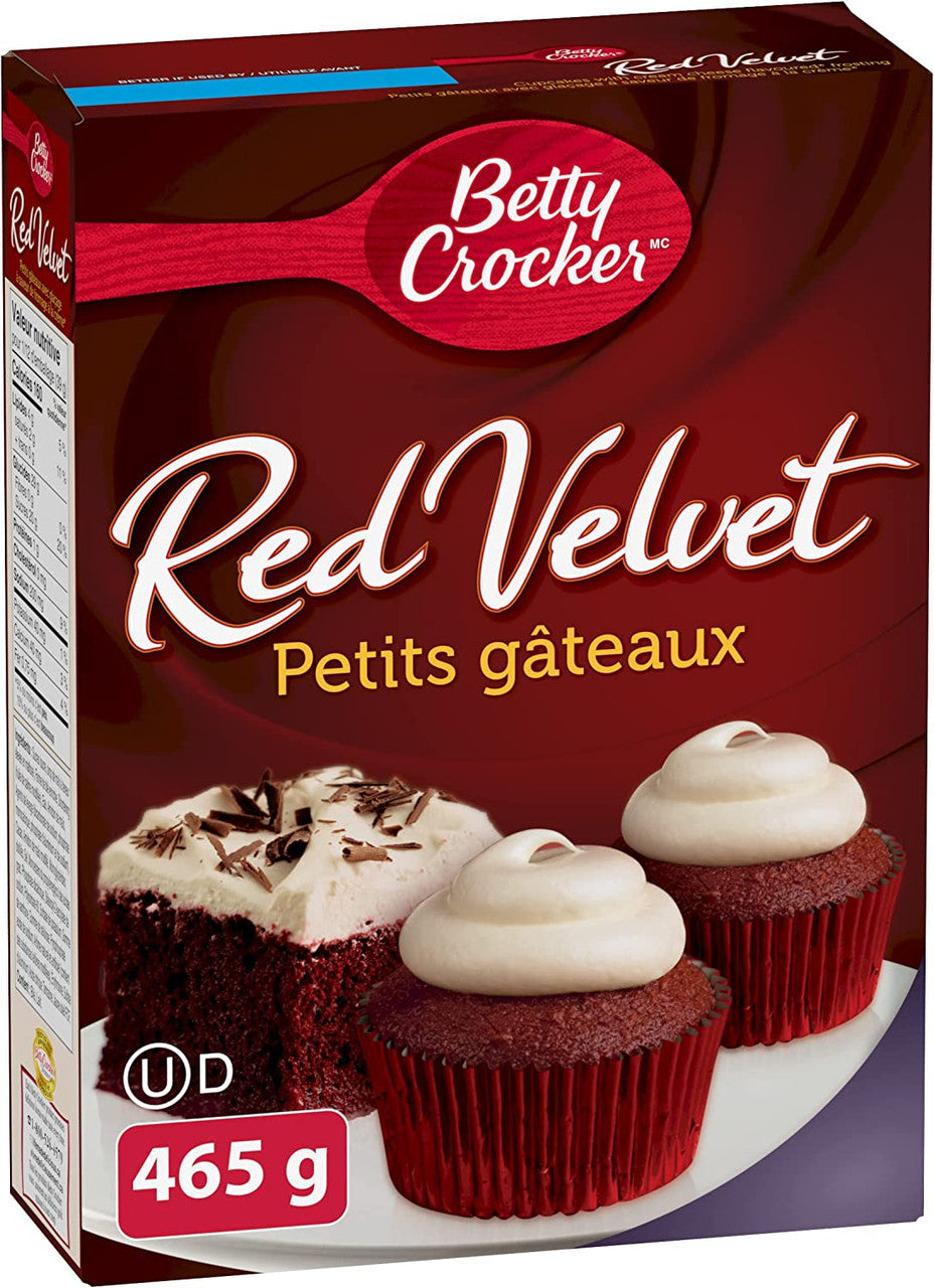 Betty Crocker Red Velvet Cupcake Mix, 465g/16 oz. Box {Imported from Canada}