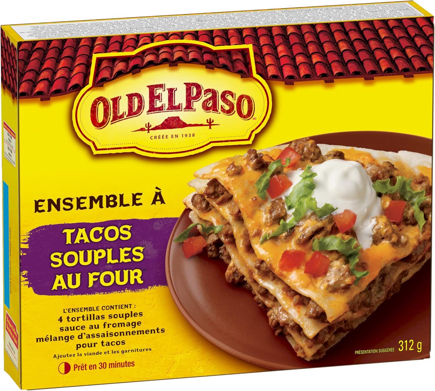 Old El Paso Soft Taco Bake Dinner Kit – 312g / 11oz - Front