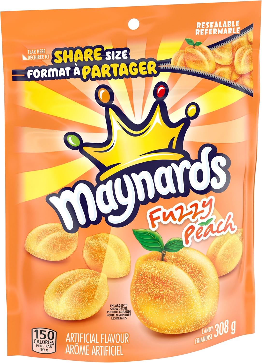Maynards Fuzzy Peach Candy, 308g/10.8 oz