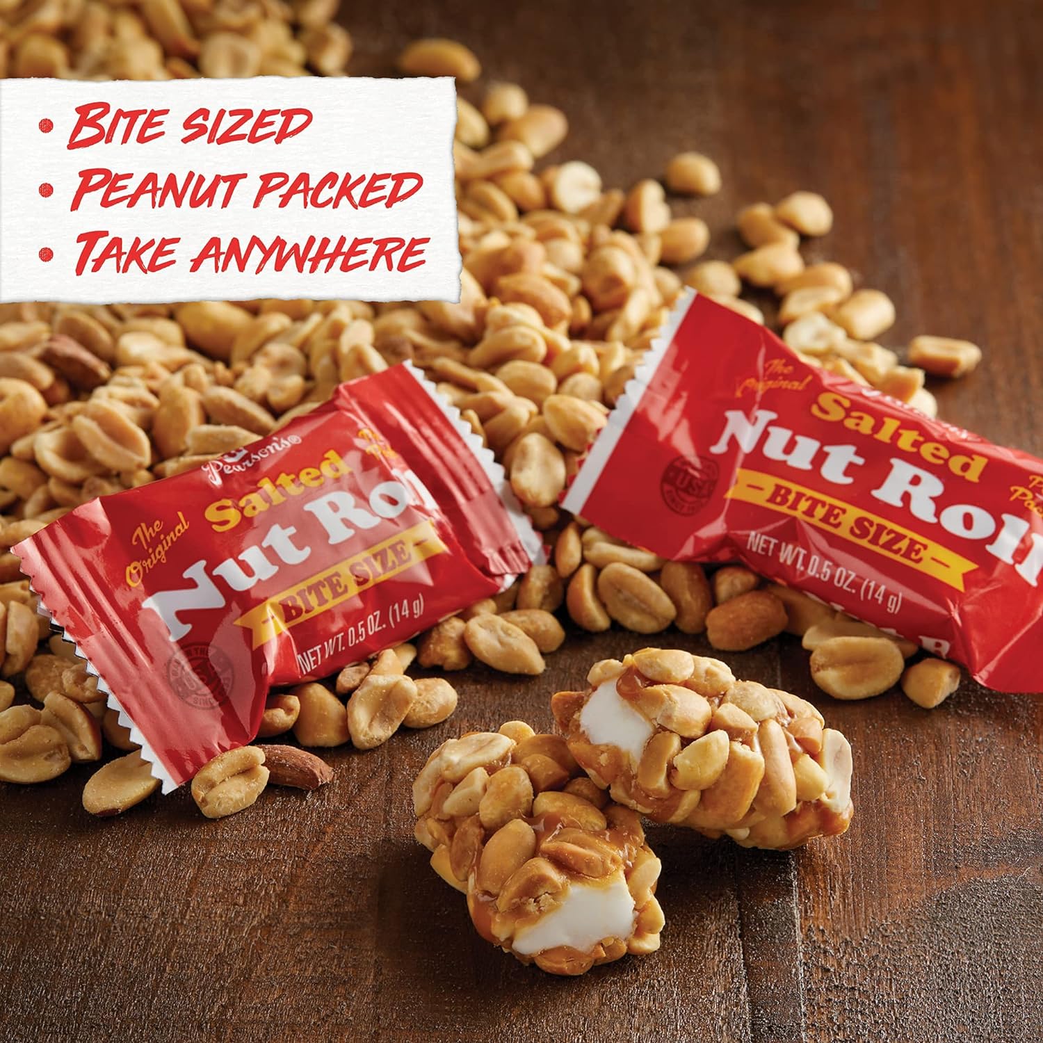 Pearson's The Original Salted Nut Roll, Bite Size, 312g/11 oz