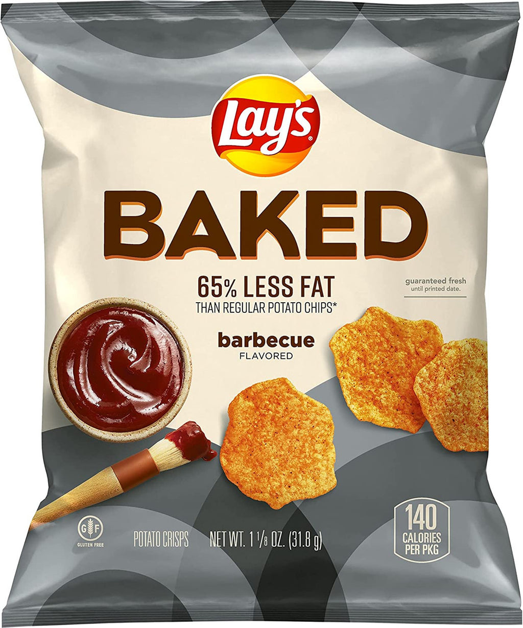 Lay's Oven Baked BBQ Potato Chips 40x32g/1.1 oz. Bags {Imported from Canada}