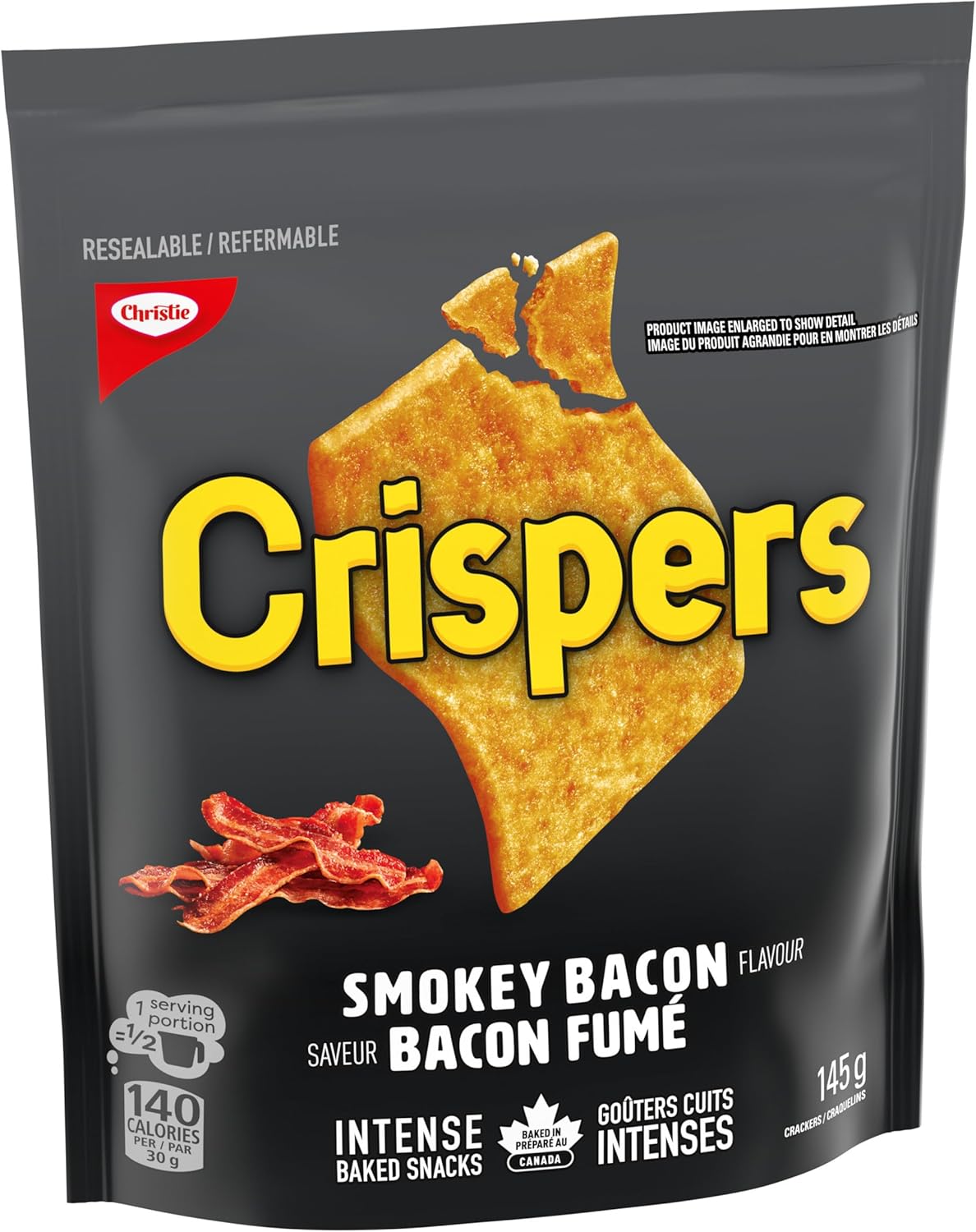 Christie Crispers Smokey Bacon Flavored Crackers 145g/5.1 oz., Bag ...