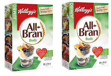 Kellogg's All-Bran Buds Cereal, 1050g/2.53lbs., (2 Pack), {Imported from Canada}