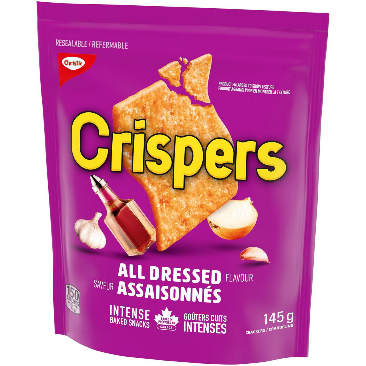 Christie Crispers, All Dressed Crackers, 145g/5.1 Ounce, Bag, {Imported from Canada}
