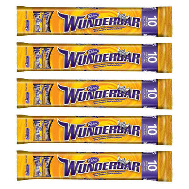 Cadbury Wunderbar Mini Chocolate Bars 10 Snack Size, 115g/4oz, 5-Pack {Imported from Canada}