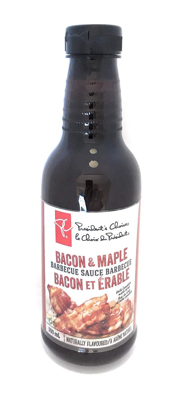 President's Choice, Bacon & Maple BBQ Sauce, 500ml/16.9oz, (Imported from Canada)