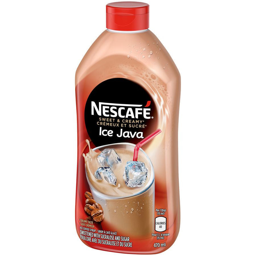 Nescafe Ice Java Coffee Syrup 470ml - Imported from Canada (Pack of 4)