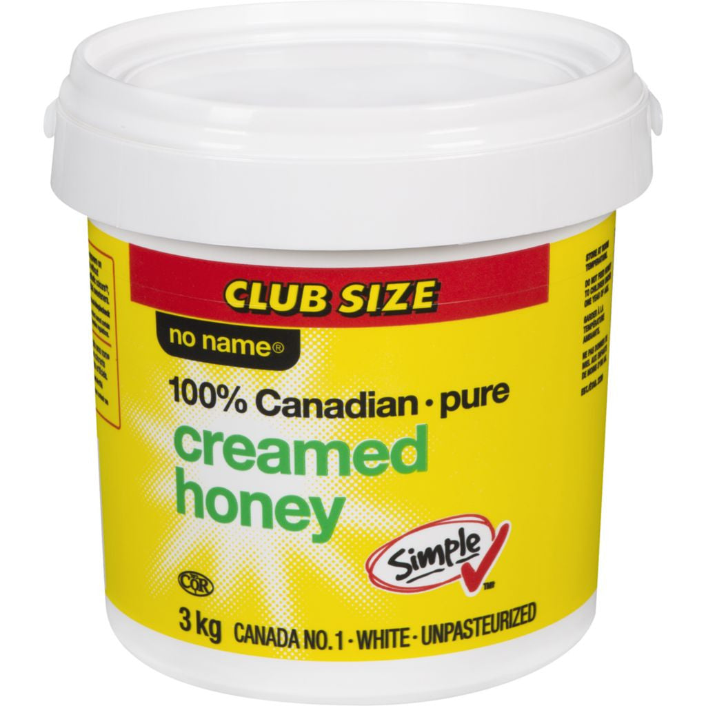 NO NAME Pure Creamed Honey 3kg/6.6 lbs., {Imported from Canada}