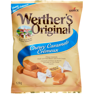 Werther's Original Chewy Caramels Candy, 128g/4.5oz, (Imported from Canada)