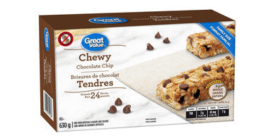 Great Value Granola Bar - Chewy Chocolate Chip 630g/22.2 oz., {Imported from Canada}