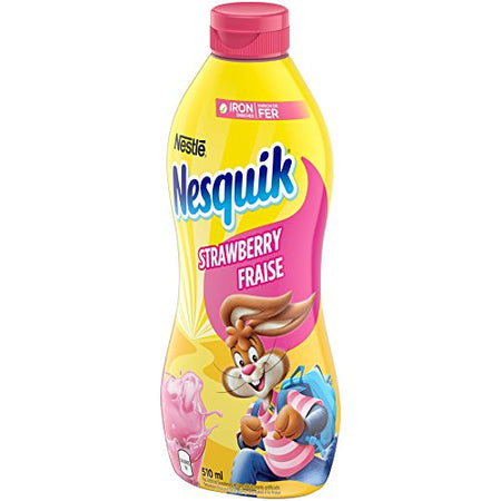 Nestle NESQUIK Strawberry Flavored Syrup Mix -510ml/17.2oz., {Canadian}