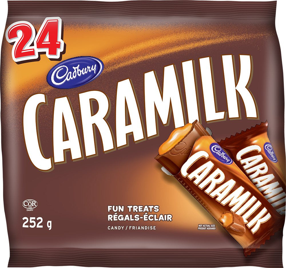 Cadbury Halloween Caramilk, 24pk Fun Treats, 252g/8.9 oz., {Imported from Canada}