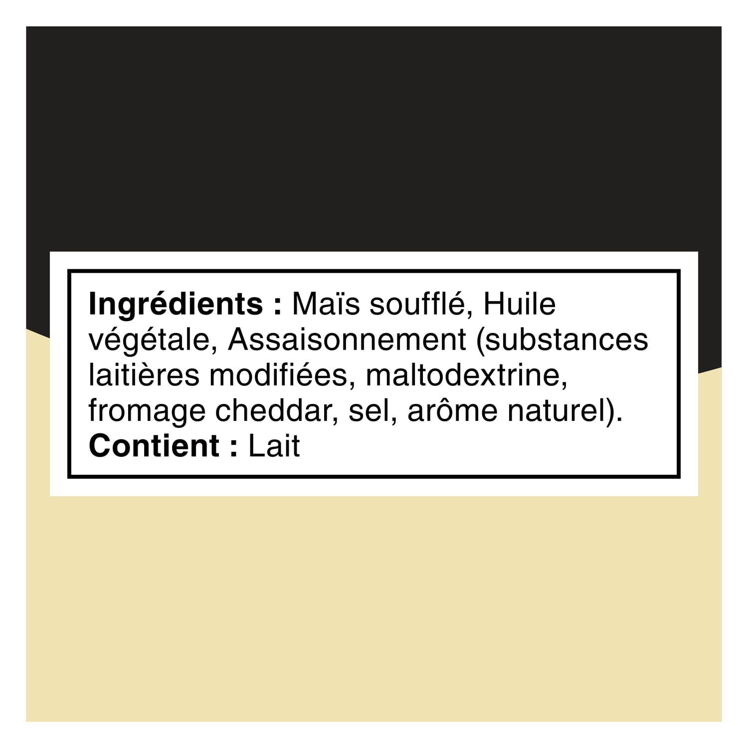 Smartfood White Cheddar Party Size Popcorn, 350g/12.3 oz. - Ingredients Label French