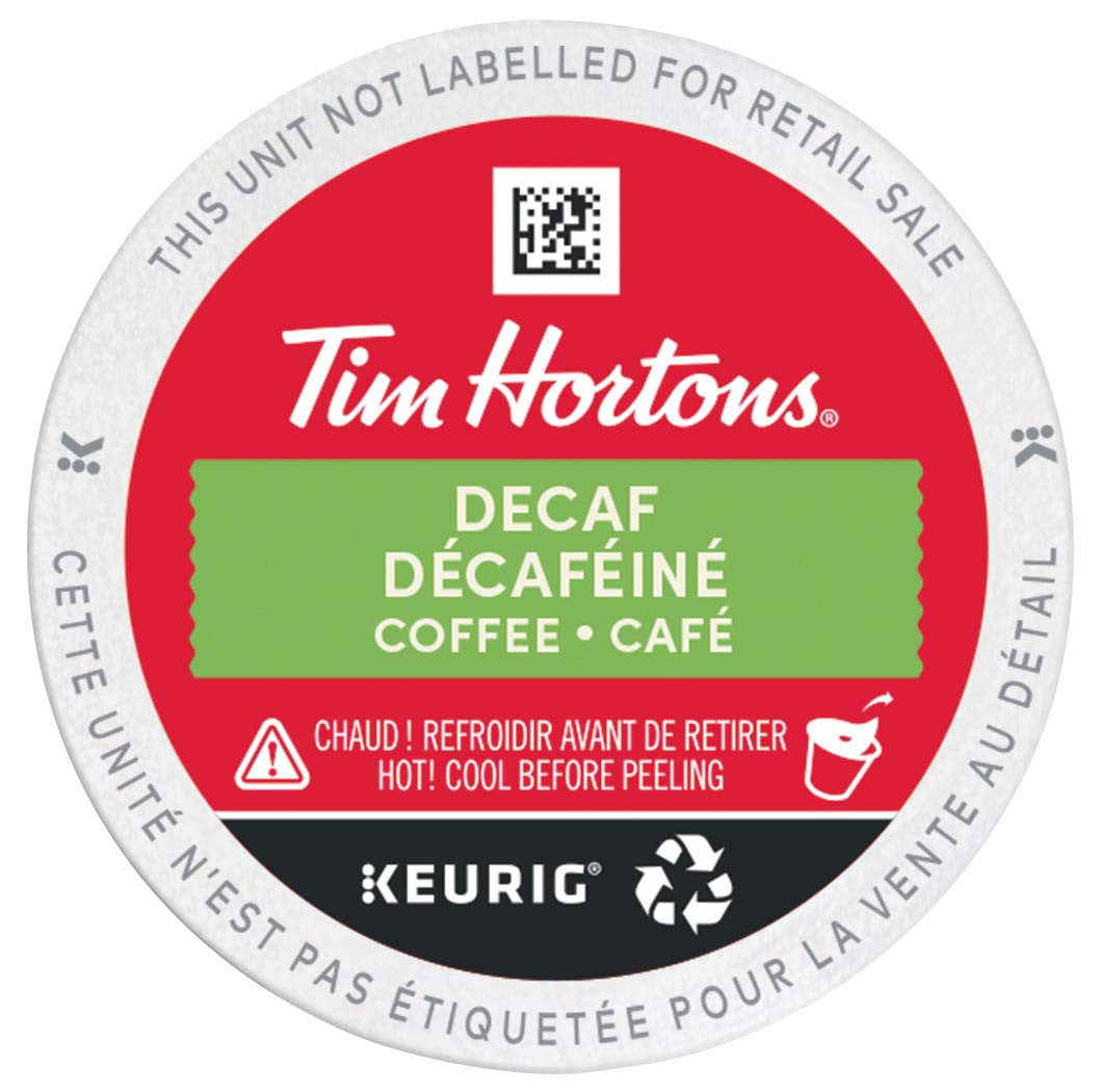 Tim Hortons Medium Roast K-cup Decaf Coffee 30 Count, {Imported from Canada}