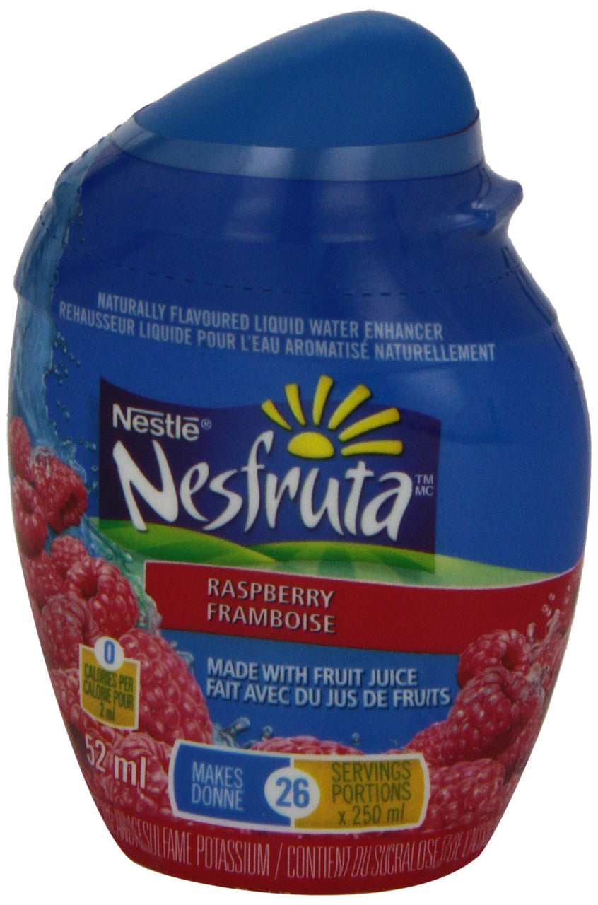 Nesfruta Liquid Water Enhancer, Raspberry Flavour, 52ml bottle (12ct.) (Imported from Canada)