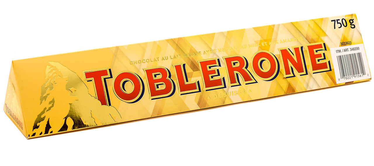 Toblerone Swiss Chocolate with Honey/Almond Nougat 750g {Canadian}