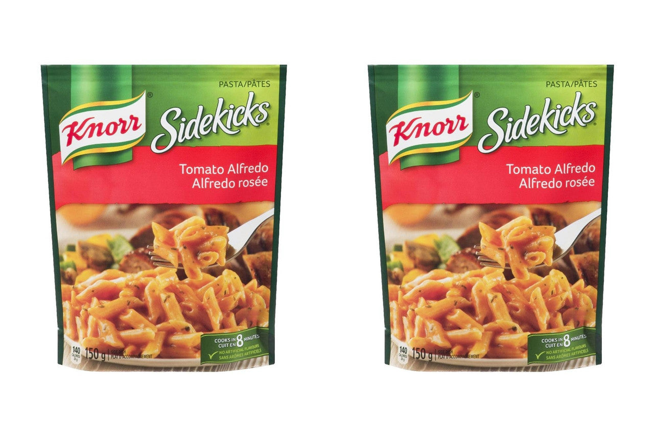 Knorr Sidekicks Pasta, Tomato Alfredo Side Dishes, 150g/5.3oz., (2 pack), {Imported from Canada}