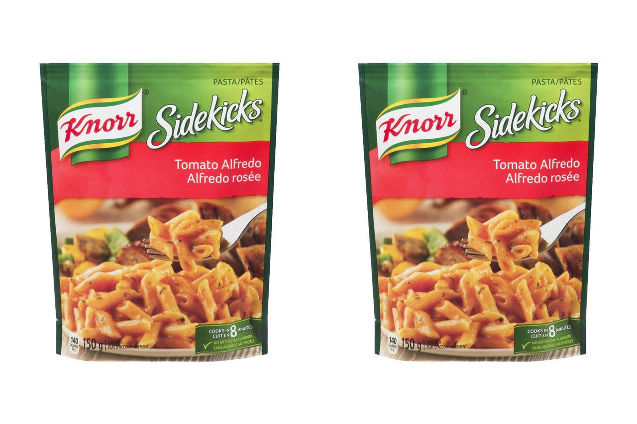 Knorr Sidekicks Pasta, Tomato Alfredo Side Dishes, 150g/5.3oz., (2 pack), {Imported from Canada}