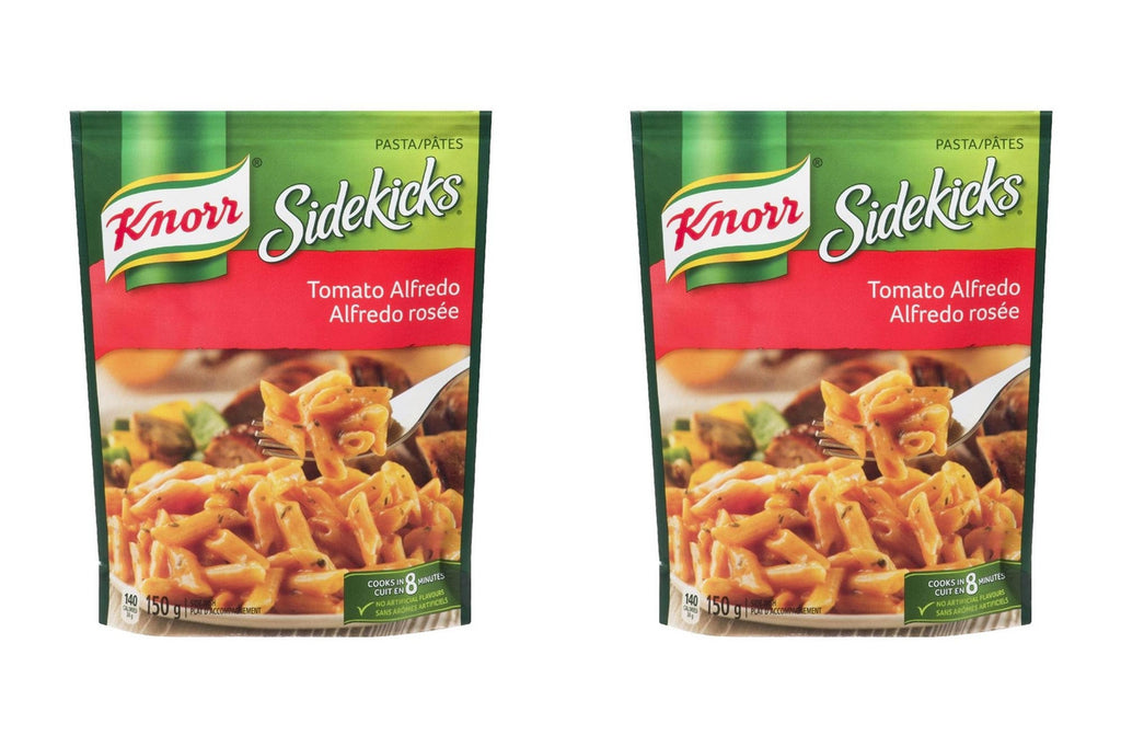 Knorr Sidekicks Pasta, Tomato Alfredo Side Dishes, 150g/5.3oz., (2 pack), {Imported from Canada}