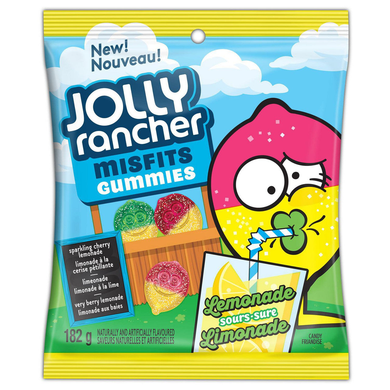 Jolly Rancher Misfits Lemonade Sours Peg Bag, 182g/6.4 oz., {Imported from Canada}