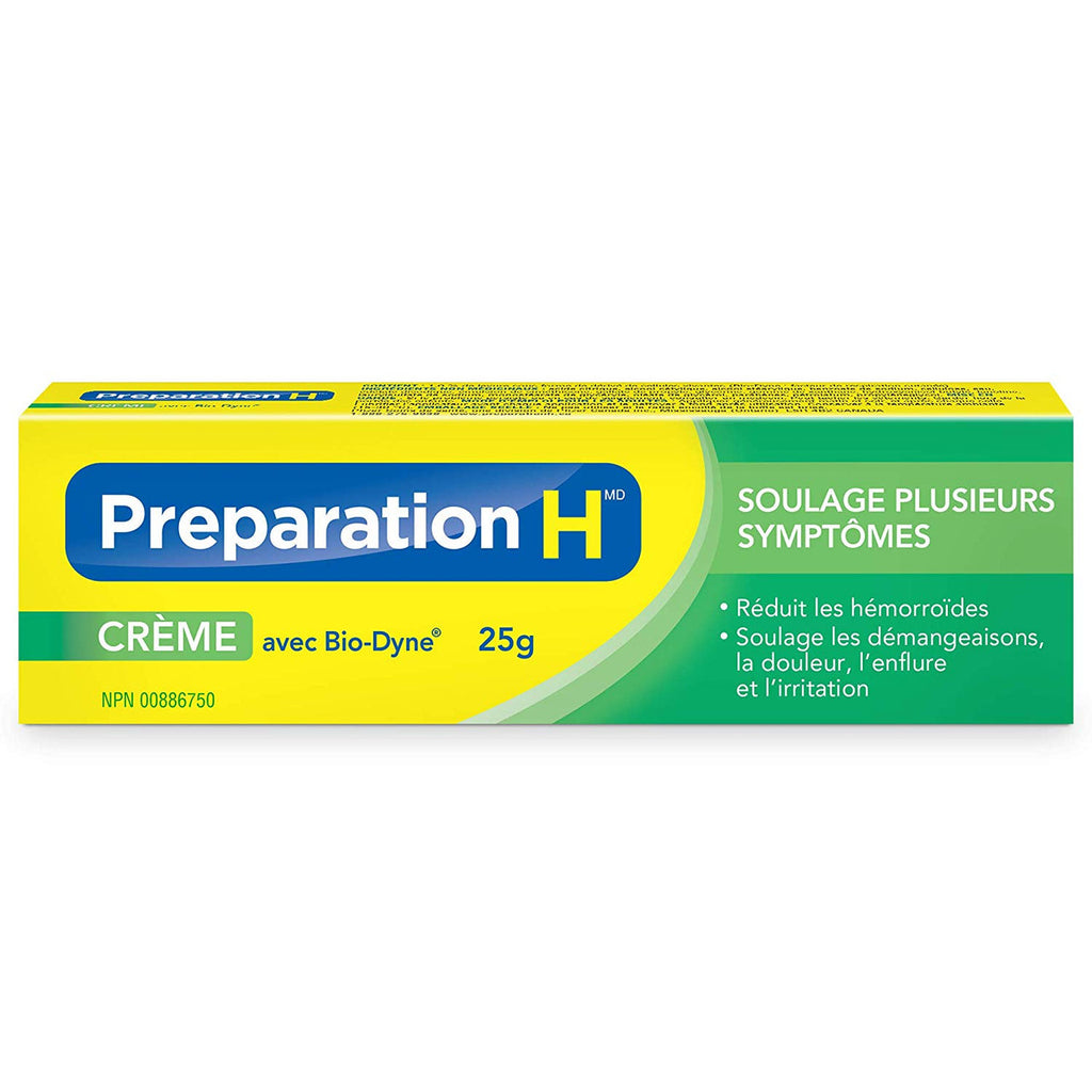 Preparation H Cream(25g) with Bio-Dyne, Hemorrhoid Multi-Symptom Pain Relief {Imported from Canada}