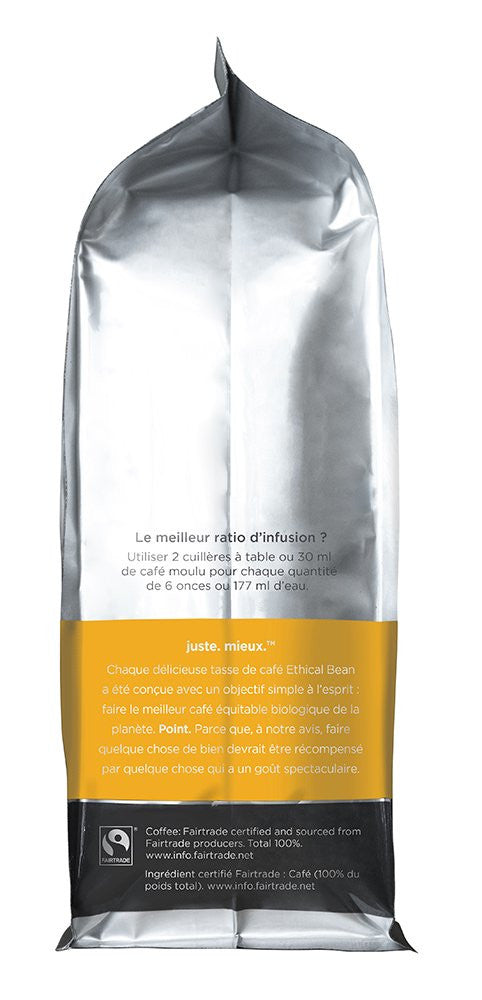 Ethical Bean Coffee Sweet Espresso: Medium Dark Roast Whole Bean, 340g/12oz. (6 pack)