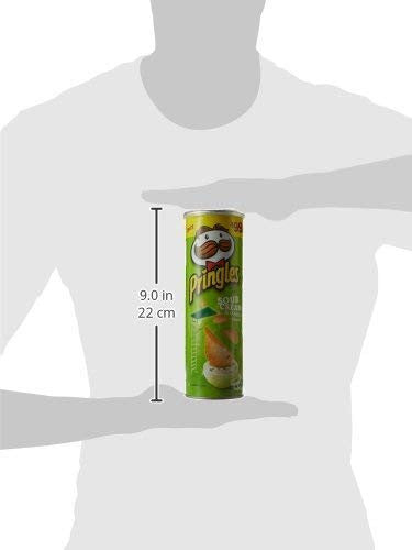 Pringles Sour Cream & Onion Potato Chips, 156g/5.5oz, 2 Pack (Imported from Canada)