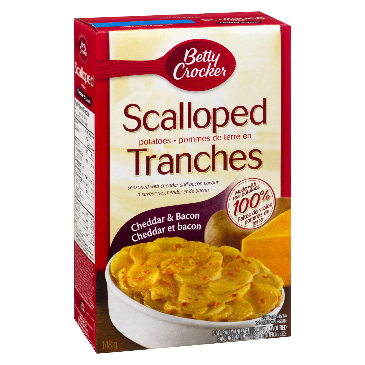 Betty Crocker Cheddar Bacon Scalloped Potatoes, 148g/5.2oz (Imported from Canada)