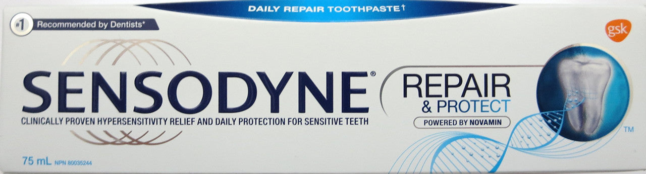 Sensodyne Toothpaste with Novamin, Repair & Protect 75mL (Canadian)