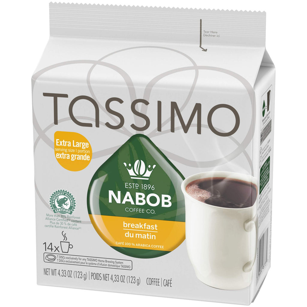Tassimo Nabob Breakfast Blend Coffee, 70 T-Discs (5 Boxes of 14 T-Discs) {Imported from Canada}