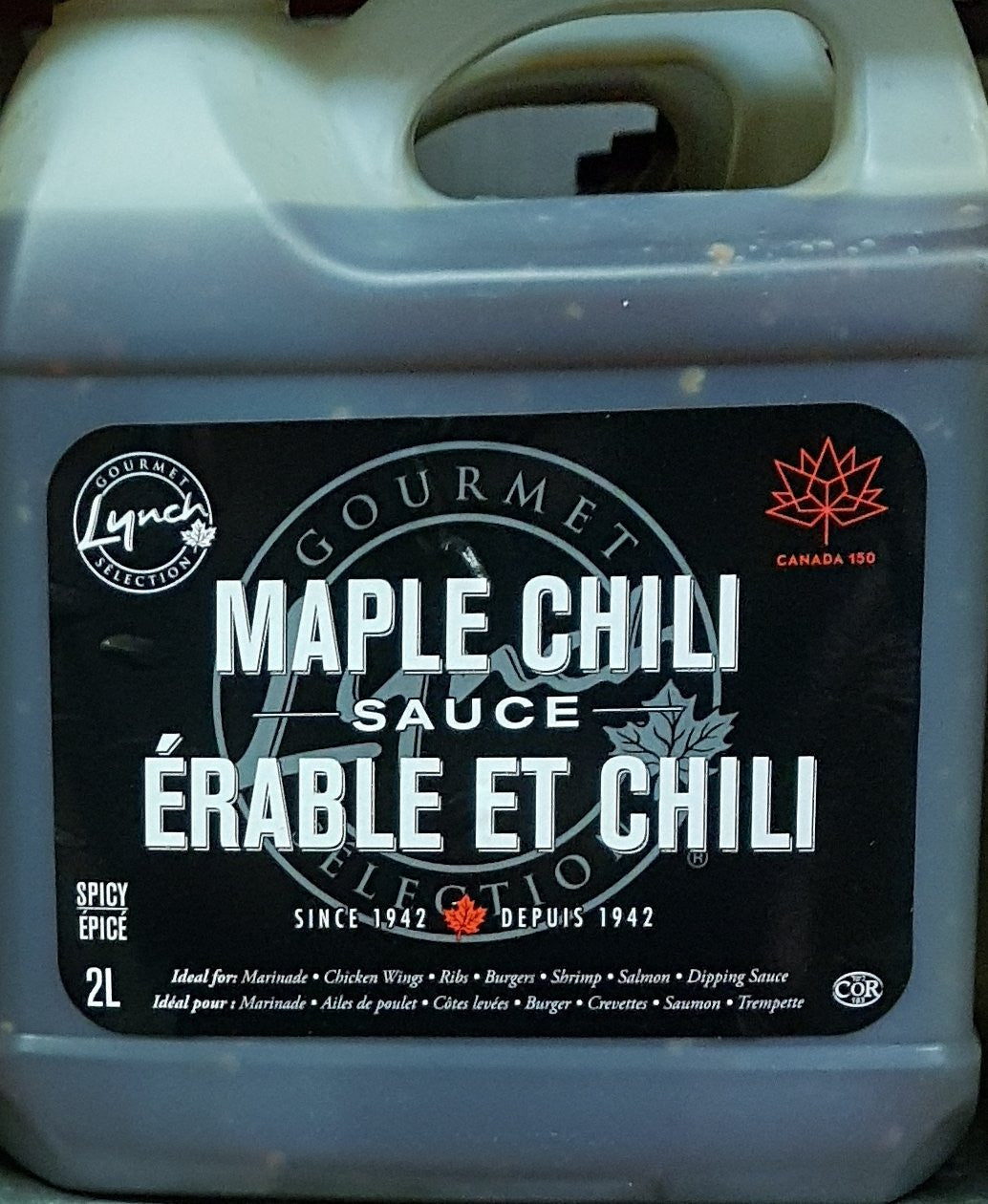 Lynch Gourmet Maple Chili Sauce 2 Litres 67.62 Fl.oz.  {Imported from Canada}